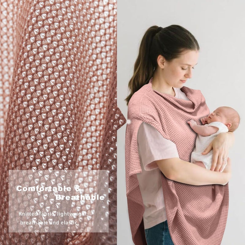 BEWDIO Nursing Cover for Breastfeeding, Soft Breathable Privacy Poncho, Portable Breast Feeding Covers for Women - Image 4